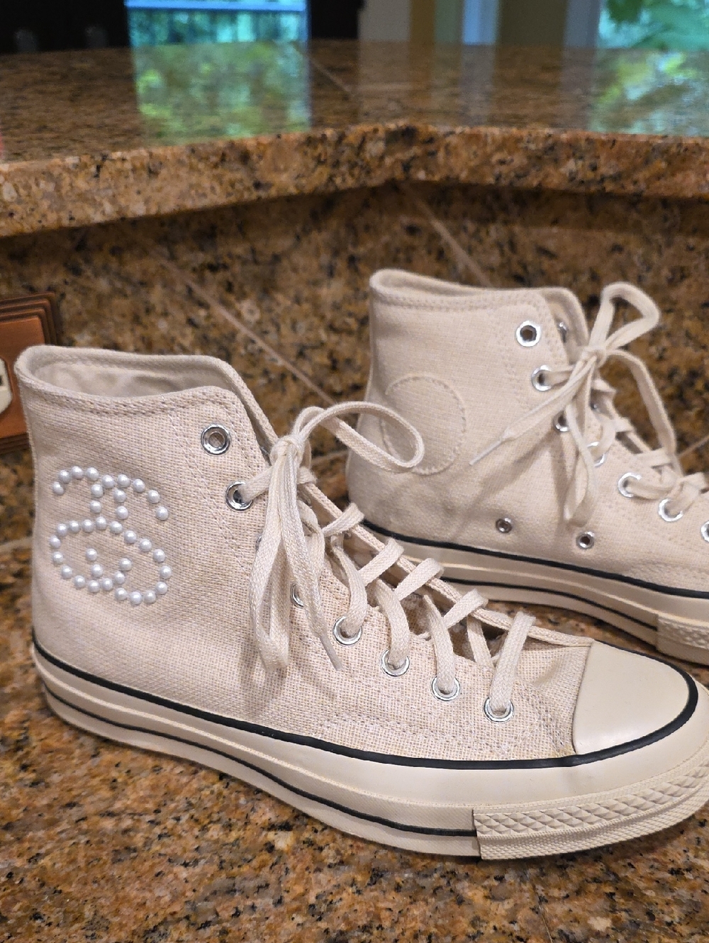 Converse X Stussy All Star 70 Hi With Pearls - SZ M7/W9 - Picture 2 of 12